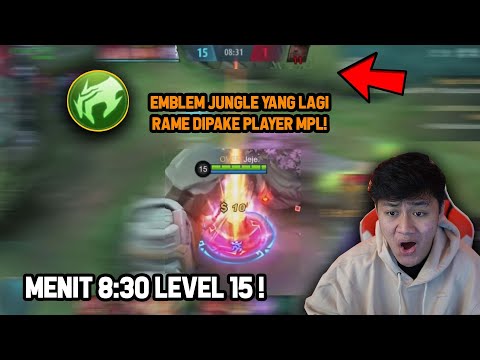 YI SUN SHIN PAKE EMBLEM JUNGLE INI AUTO KAYA ! MENIT 8 LEVEL 15 BANTAI - Mobile Legends