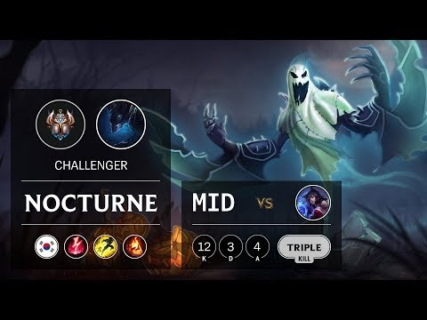 Nocturne Mid vs Ahri - KR Challenger Patch 9.14
