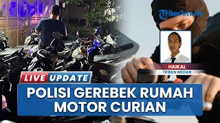 Polisi Gerebek Rumah Penampungan Curian Motor di Medan, 23 Unit Disita  Penghuni Diamankan