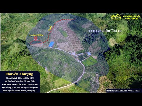 13Ha Mộc Châu, Cách trung tâm 6Km. Cảnh đẹp, Yên bình, Thích hợp làm du lịch!