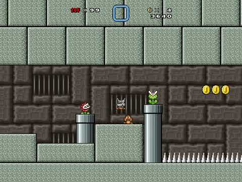 Super Mario Bros. X (SMBX2) Beta 5.2 Custom Level - Goombas, Thwomps, and a Wart