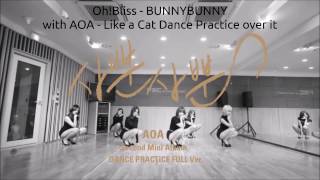 Oh!Bliss - BUNNYBUNNY with AOA - Like a Cat Dance Practice over it