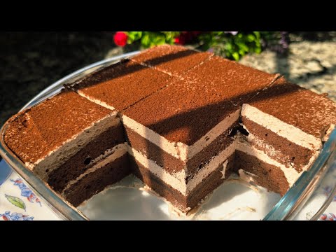 This is the first chocolate cake recipe I made in my life/chocolate sponge cake/dessert/Chocolate...
