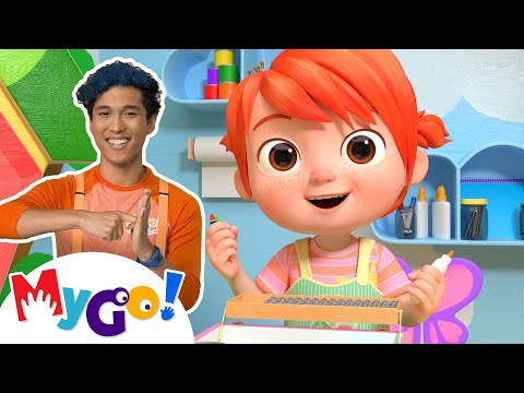 YoYo's Arts & Crafts Time | CoComelon Nursery Rhymes & Kids Songs | MyGo! Sign Language For Kids