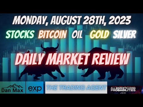 Daily Market Review for Monday, August 28th, 2023 for #Stocks #Oil #Bitcoin #Gold and #Silver
