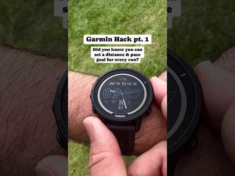 Garmin Hack Pt. 1 ⌚️ 👀 You can set both distance and pace goals to optimise your training! #garmin