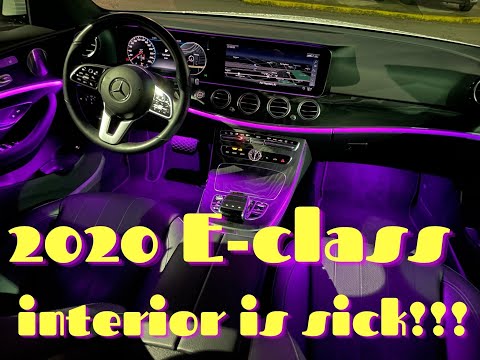 2020 Mercedes-Benz E-Class (E350) car review, INTERIOR - DAY & NIGHT comparison.