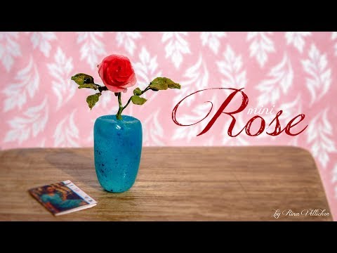 Miniature realistic rose 🌹 Easy polymer clay tutorial