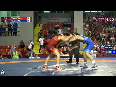 Единоборства 1/2 FS — 80 kg: A. TEMBOTOV (RUS) v. G. TELEMAN (MDA)