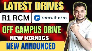 Recruit CRM , IBM Direct Hiring Announced | Off Campus Job Drive | 2026, 2025, 2024 Batch Hiring
