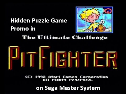 Hidden Puzzle Game in PitFighter on Master System - Games within Games