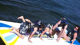 How to Set Up a Water Whoosh Inflatable Water Mat on a Boat