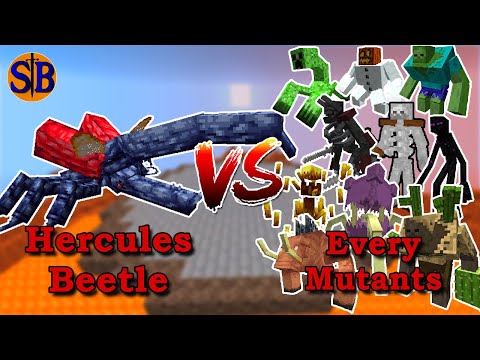 Hercules Beetle VS Mutant Beast and More | Sumo Fight | Minecraft Mob Battle