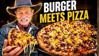 Grilled Cheeseburger Pizza With Bacon and Jalapenos with 5 Minute Pizza Dough!