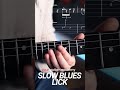 Try This Slow Blues Lick Guitarist