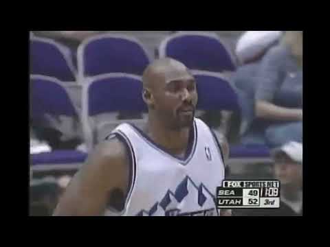 Karl Malone - Jazz vs Sonics - 2/3/01 (Perfect 12 of 12)