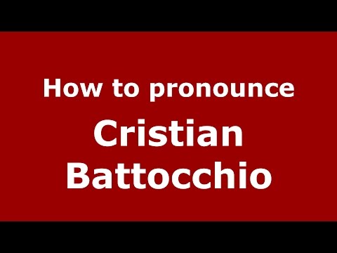 How to pronounce Cristian Battocchio (Spanish/Argentina) - PronounceNames.com