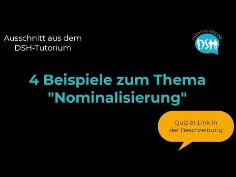 🚀Nominalisierung (Nominalstil) - Verbalisierung (Verbalstil) #dshprüfung