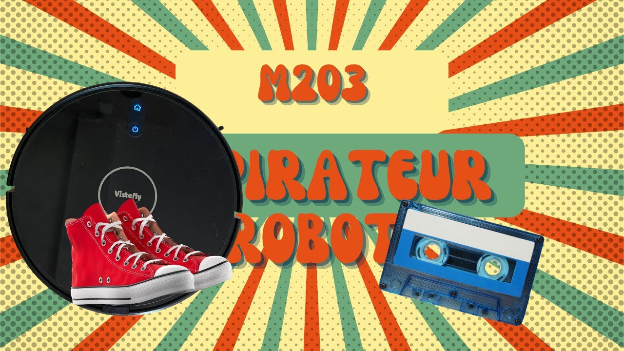 M203 Aspirateur Robot Laveur avec Station de Vidage Automatique : 3000Pa Google Assistant Alexa