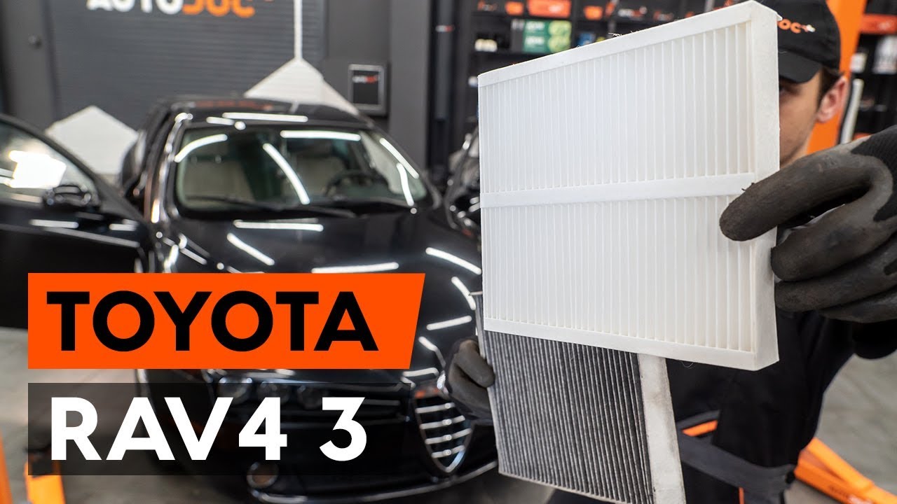 Como mudar filtro habitáculo em Toyota RAV4 III - guia de substituição