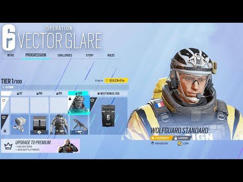 Rainbow Six Siege - Vector Glare | Battle Pass (Full Showcase)