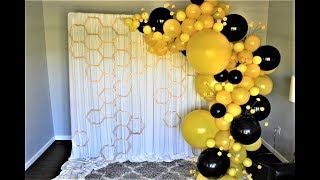 Bumble Bee Balloon Garland Backrop DIY | How To