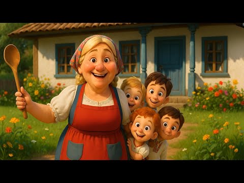 👵 Tanti Olga din Moldova - Cantec haios pentru copii | Hora gospodinei cu versuri
