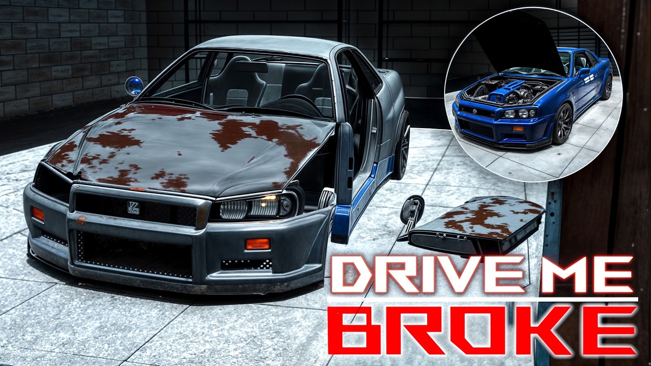 Montei um SKYLINE R34 (Novo jogo tipo My Summer Car)