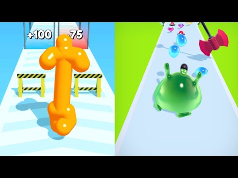 wobble man race Vs tall man run  pro walk-through videos gameplay the game mobile skin
