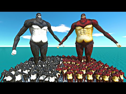 Dark Beast Titan vs Primal Beast Titan - Animal Revolt Battle Simulator