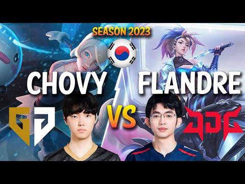 GEN Chovy vs JDG Flandre - Chovy ORIANNA vs Flandre AKALI Mid - Patch 14.1 KR Ranked