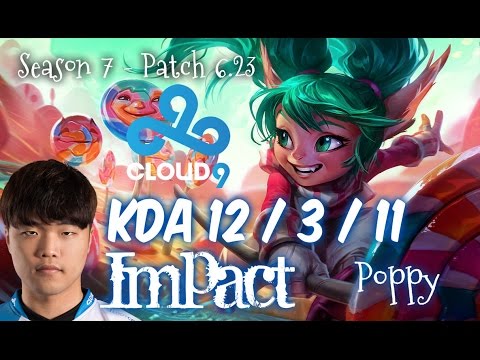 C9 Impact POPPY vs JAYCE Top - Patch 6.23 KR Ranked