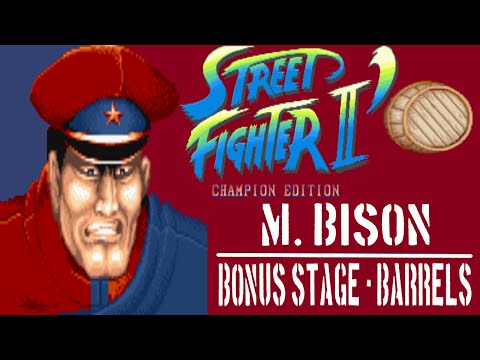 Street Fighter II: Champion Edition - Bonus Round: Barrels - M. Bison