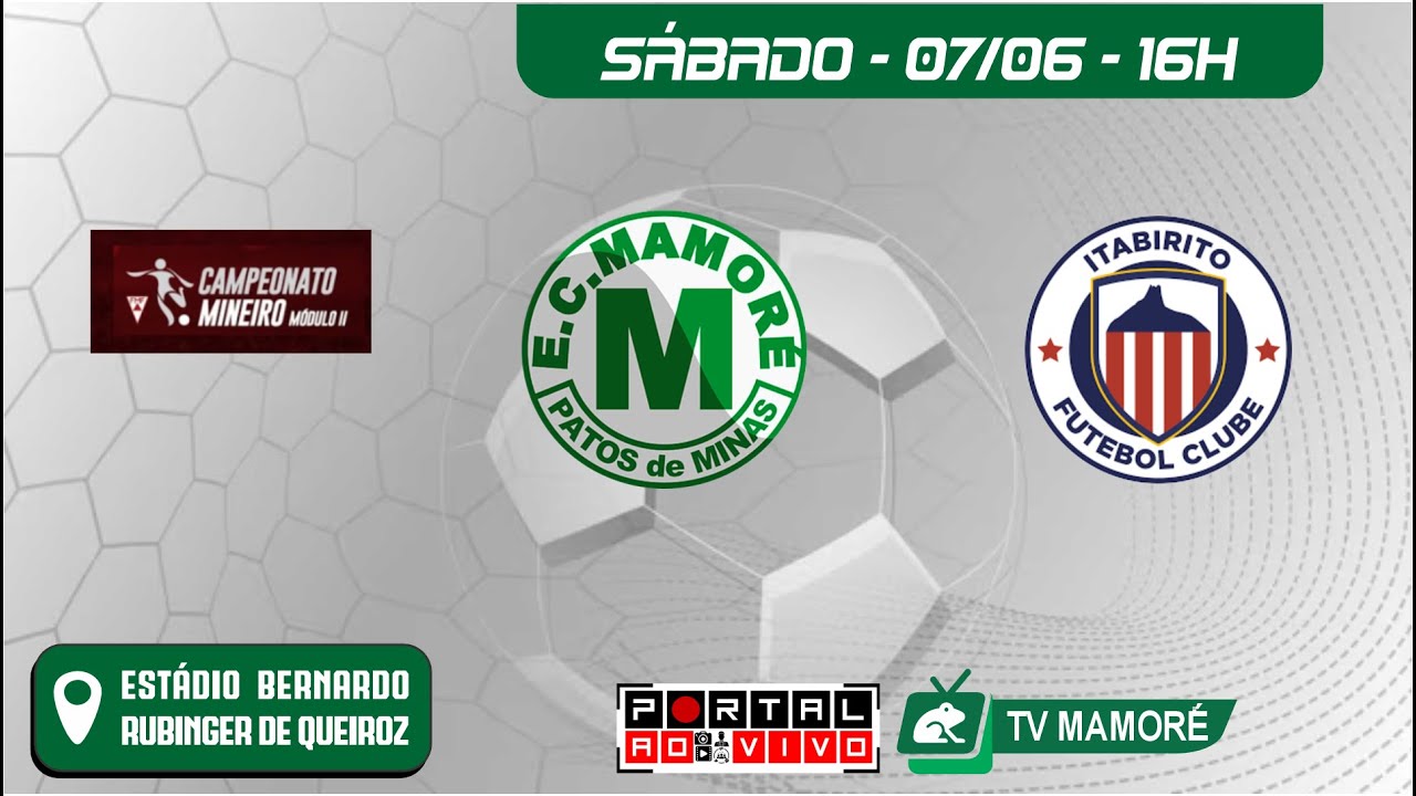 MAMORÉ x ITABIRITO - CAMPEONATO MINEIRO 1ª DIVISÃO - SUB20