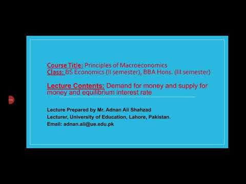 Lecture 14, Principles of Macroeconomics