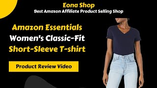 Amazon Essentials Womens Classic Fit Short Sleeve V Neck T-shirt Pack Of 2 Product Review Video