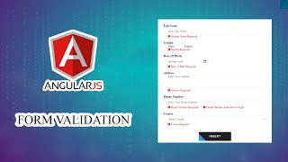 AngularJS Validation Tutorial | AngularJS Validation for all Input fields on Form Submission