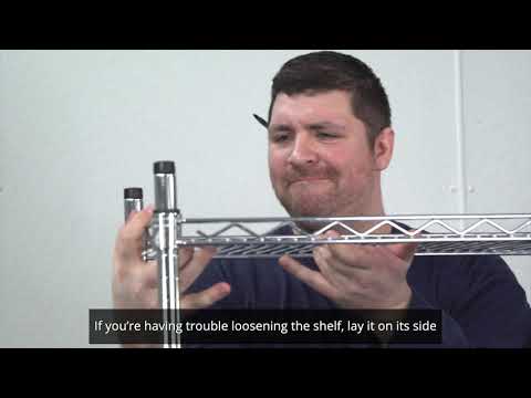 Part of a video titled How to Disassemble Your Wire Shelving - YouTube