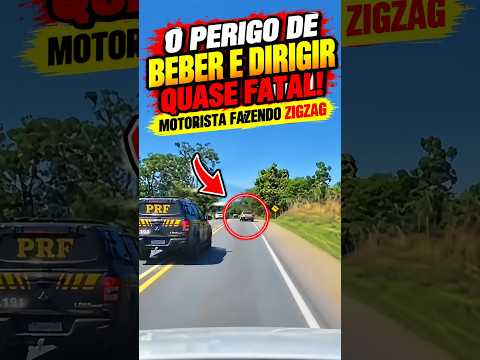 O perigo de BEBER E DIRIGIR quase fatal 💥 #perigo #estrada #shorts