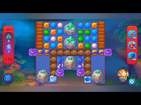 фишдом 2022  #  10875 уровень - прохождение без бустеров # Fishdom,   10875  level - no Boosters.