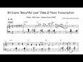 Bill Evans "Beautiful Love" (Take 2) Piano Transcription