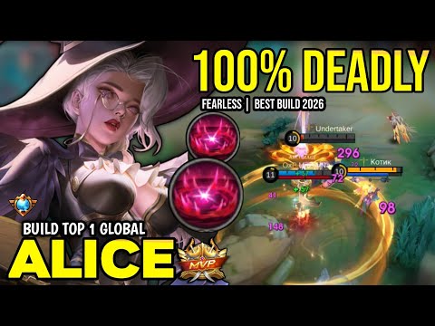 ALICE BEST BUILD 2026 | BUILD TOP 1 GLOBAL ALICE GAMEPLAY | MOBILE LEGENDS✓