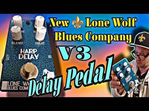 Lone Wolf Blues Company Harp Delay and Octave pedals(Harmonica) 2000's ? - blue image 4