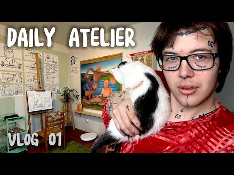 DAILY STUDIO VLOG: Social Anxiety, Cleaning, and a New Painting ✨