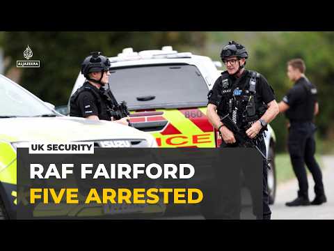 RAF Fairford security incident: Several men arrested under Explosive Offences Act