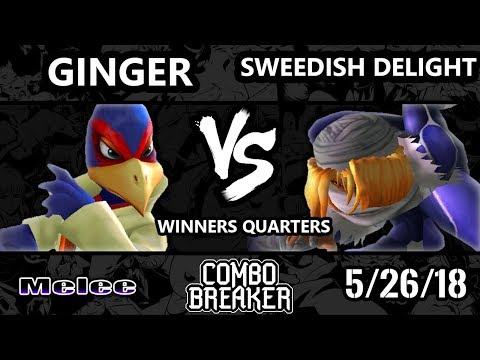 Combo Breaker 2018 Smash Melee - Balance | Ginger (Falco) Vs. OG | Swedish Delight (Sheik) - SSBM WQ