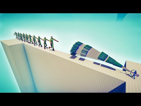 CAN 10x GIANT ZOMBIE CROSS THE BRIDGE? - Totally Accurate Battle Simulator TABS