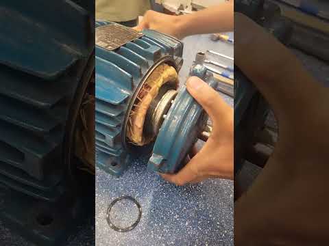 Desmontagem completa de motor de indução trifásico