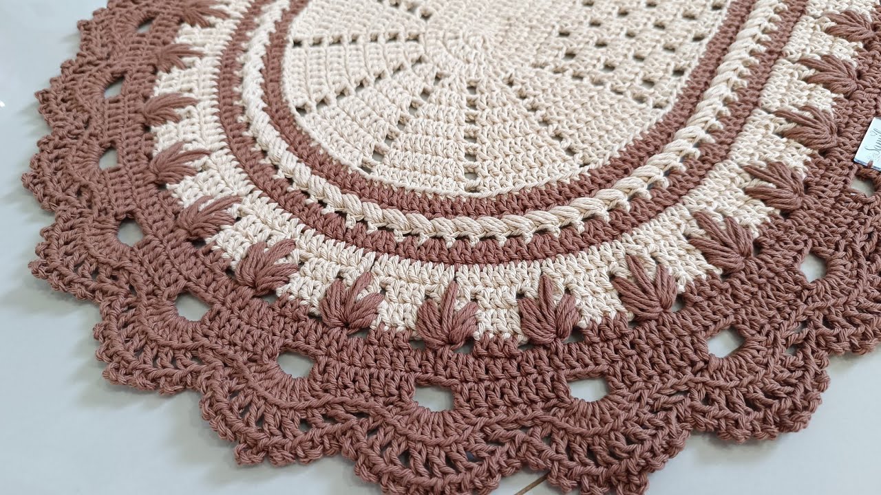 TAPETE DE CROCHÊ  FÁCIL  E  ECONÔMICO  FOLHAS 🍃 🍃