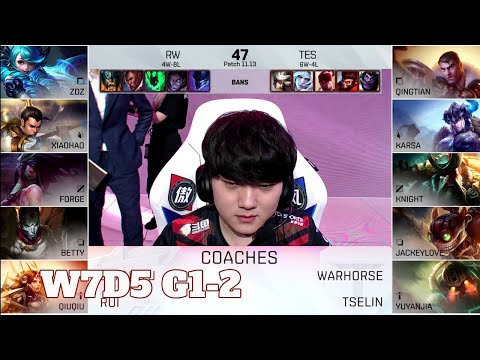 TES vs RW - Game 2 | Week 7 Day 5 LPL Summer 2021 | Top Esports vs Rogue Warriors G2